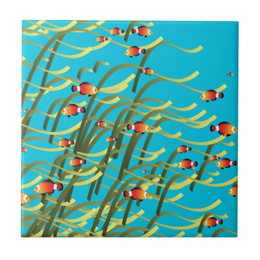 Carreau Scène sous-marine simple (Devant)