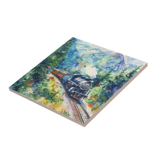 Carreau Scenic Landscape with Train (Côté)
