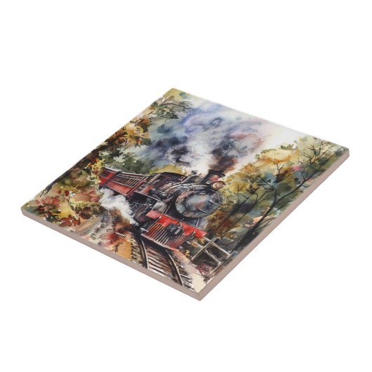 Carreau Scenic Landscape with Train (Côté)