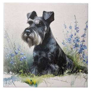 Carreau Schnauzer aquarelle