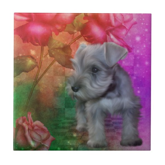 Carreau Schnauzer Chien Chien Chien Chien Animal Art (Devant)