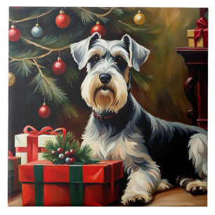 Carreau Schnauzer Chien Noël