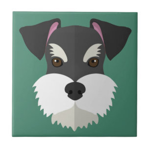 Carreau Schnauzer mignon de bande dessinée !