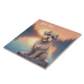 Carreau Schnauzer par lac (Côté)