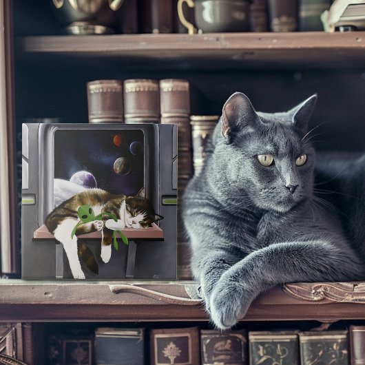 Carreau Sci-Fi Cute Chat