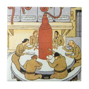 Carreau Science-fiction vintage, scientifiques de laborato