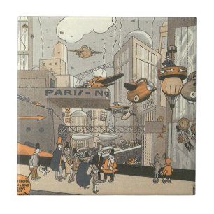 Carreau Science-fiction vintage Urban Paris, Steam Punk