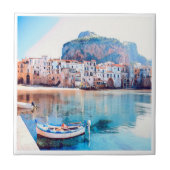 Carreau SCL002 CEFALÙ - Panorama - Sicile - Italie, (Devant)