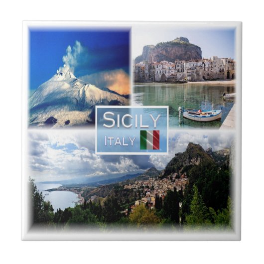 Carreau SCL003 SICILY Mosaic Etna Cefalu' Taormina (Devant)