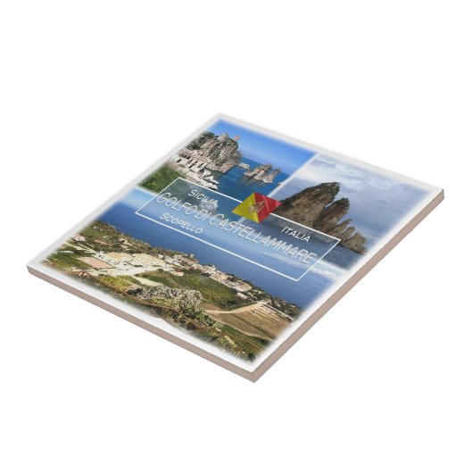 Carreau SCL005 GOLFE DE CASTELLAMMARE Mosaic, Italie, (Côté)