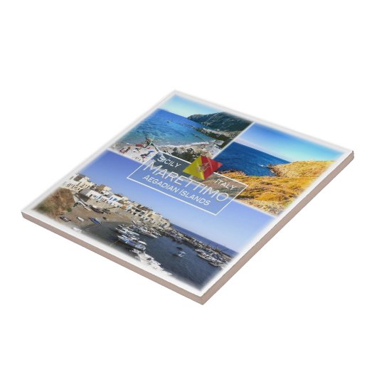 Carreau SCL019, ÎLE MARETTIMO, Mosaïque, Sicile, (Côté)