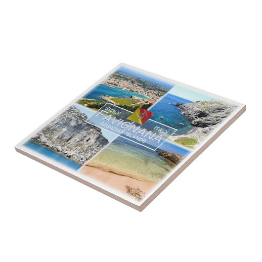 Carreau SCL026 FAVIGNANA ISLAND, Mosaic, Sicile, (Côté)