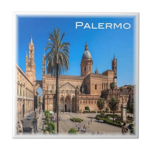 Carreau SCL030 PALERMO, Panorama, Sicile, Italie (Devant)
