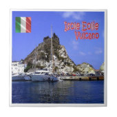 Carreau SCL035 ÎLES AEOLIENNES, Volcano, Sicile. (Devant)