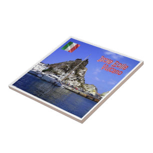 Carreau SCL035 ÎLES AEOLIENNES, Volcano, Sicile.