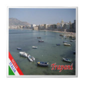 Carreau SCL056 TRAPANI, Panorama, Sicile Italie, (Devant)