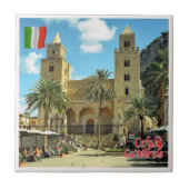 Carreau SCL085 Cathédrale CEFALU, Sicile, Italie, (Devant)