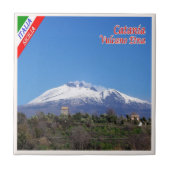 Carreau SCL088 CATANIE, Etna avec neige, Sicile, (Devant)