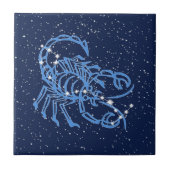 Carreau Scorpio Constellation et signe solaire avec étoile (Devant)