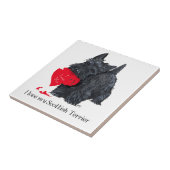 Carreau Scottish Terrier Valentine (Côté)
