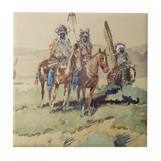 Carreau Scoutisme Art occidental par Edward Borein (Devant)