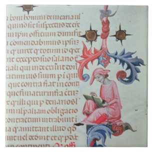 Carreau Scribe ou chroniqueur, probablement un