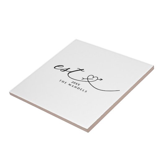 Carreau Script de calligraphie moderne personnalisé (Côté)