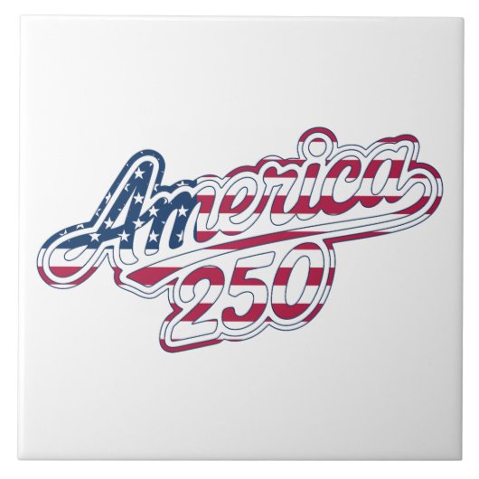 Carreau Script de drapeau America 250 Semiquincentennial D (Devant)