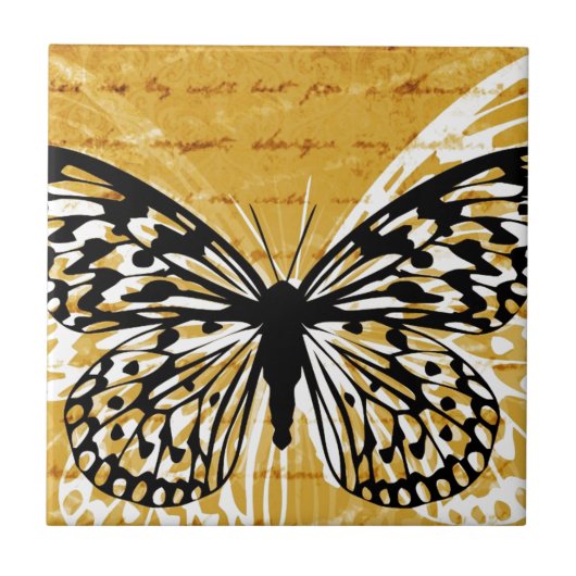 Carreau Script or et papillon (Devant)