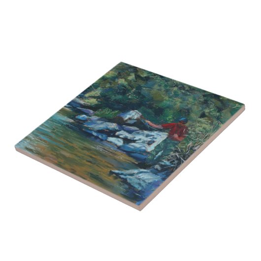 Carreau Se faufiler sur un arc-en-ciel (Côté)