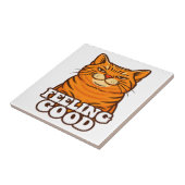 Carreau Se sentir bien chat cool (Côté)