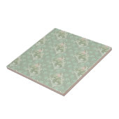 Carreau Sea Green Pink Pastel Floral Carrelage en céramiqu (Côté)
