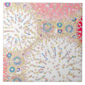 Carreau "Sea Life" imprimé abstrait (Devant)