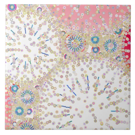 Carreau "Sea Life" imprimé abstrait (Devant)