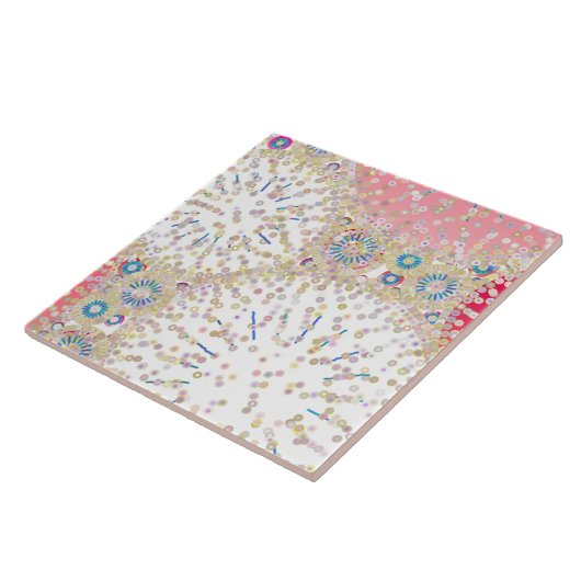 Carreau "Sea Life" imprimé abstrait (Côté)