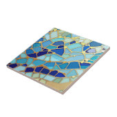 Carreau Sea of Waves Blue and Gold Mosaic Fine Art (Côté)