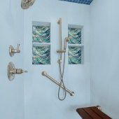 Carreau Sea of Waves Teal Mosaic Fine Art