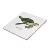 Carreau Sea turtle cartoon (Côté)