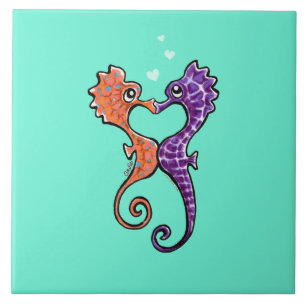 Carreau Seahorse Kiss Off-Leash Art™