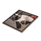 Carreau Seal Point Siamese Portrait numérique (Côté)