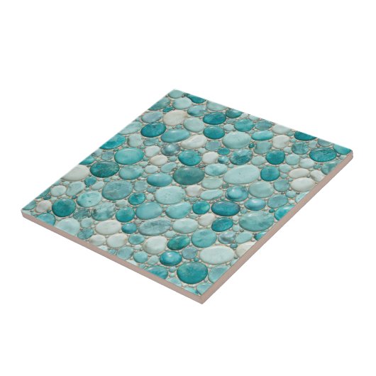 Carreau Seamless Ceramic Tile – Realistic 3D Pebble Design (Côté)