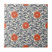 Carreau Seamless floral pattern with vibrant orange flower (Devant)