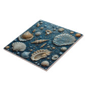 Carreau Seashell Aquatic Fish Underwater Mollusk Ocean Art (Côté)