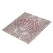 Carreau Seashell Art Deco - Rose et perle (Côté)
