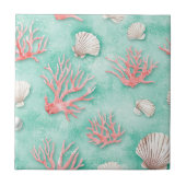 Carreau Seashells and Ocean Waves Pattern (12) (Devant)