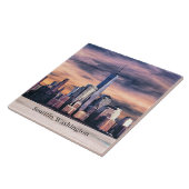 Carreau Seattle, Washington Cityscape, Labellisé, (Côté)