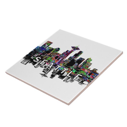 Carreau Seattle, Washington en graffiti (Côté)