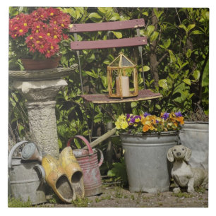 Carreau seaux, chaussures et fleurs, Zaanse Schans,