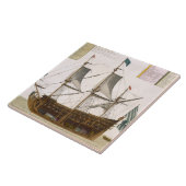 Carreau Section par un bateau de premier ordre français de (Côté)