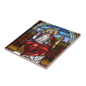 Carreau Seigneur Jésus sur le trône vitrail (Côté)